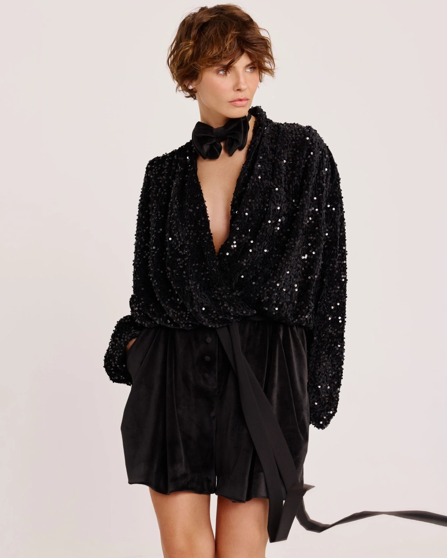 Бабочка из бархата Anmuse, цвет: Черный ACC25W221-BLC купить онлайн