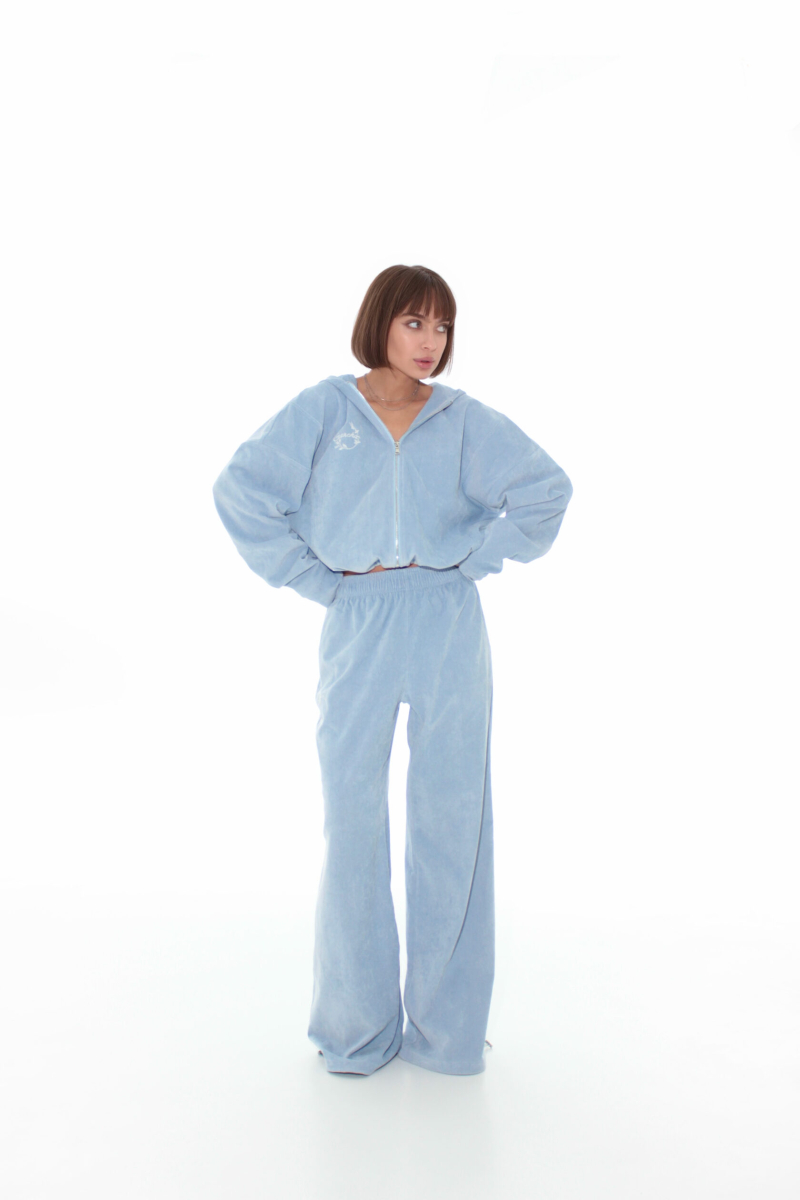 Бомбер из вельвета GARCHIT, цвет: голубой, GARVelvBombBl купить онлайн