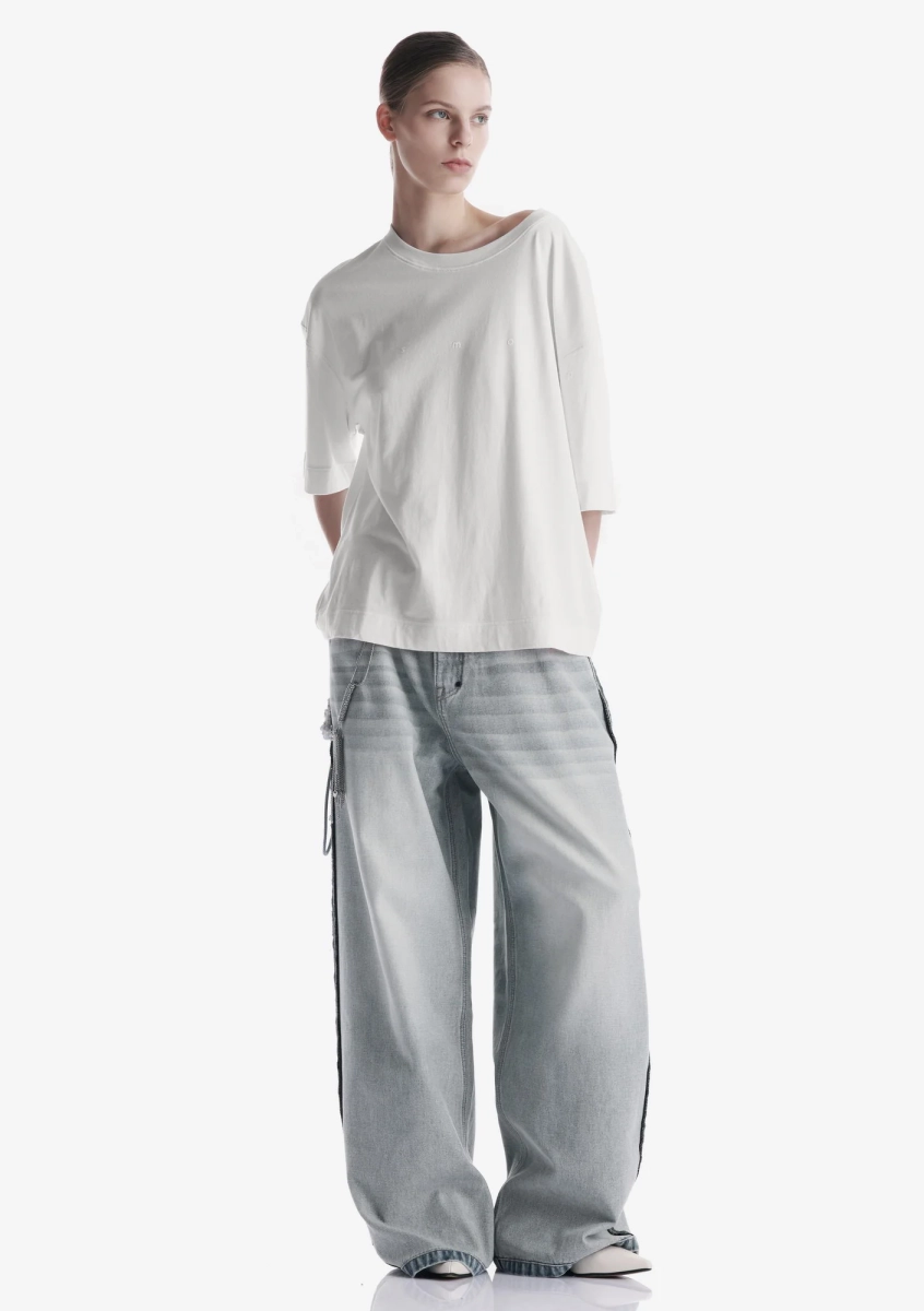 Свободная футболка KRAKATAU, цвет: белый, Tw144-4 купить онлайн