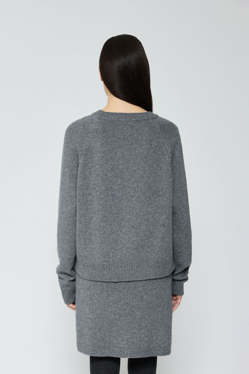 Джемпер кроп из смесового кашемира AROUND, цвет: графит, 2111_84C16 купить онлайн