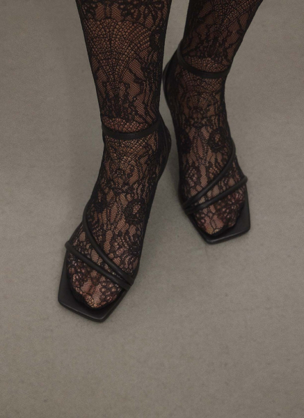 Гольфы из кружева ALL WE NEED, цвет: Черный  купить онлайн