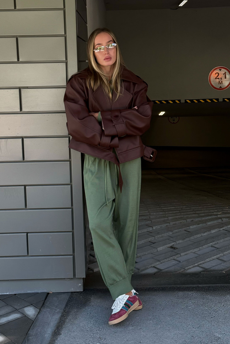 Косуха из экокожи ULLA & LABEL .B Label .B, цвет: коричневый, U180824/7 купить онлайн