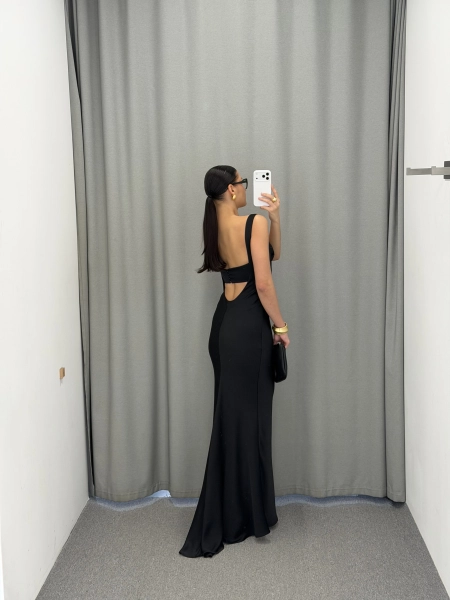 Сарафан в пол с открытой спиной MUSE ME, цвет: Черный, D062 купить онлайн