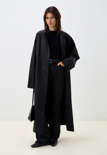 Кожаный тренч