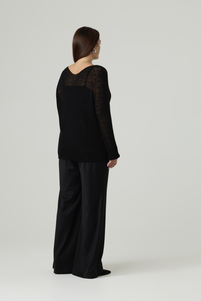 Джемпер вязаный "паутинка" 4forms, цвет: Черный, 65493 купить онлайн