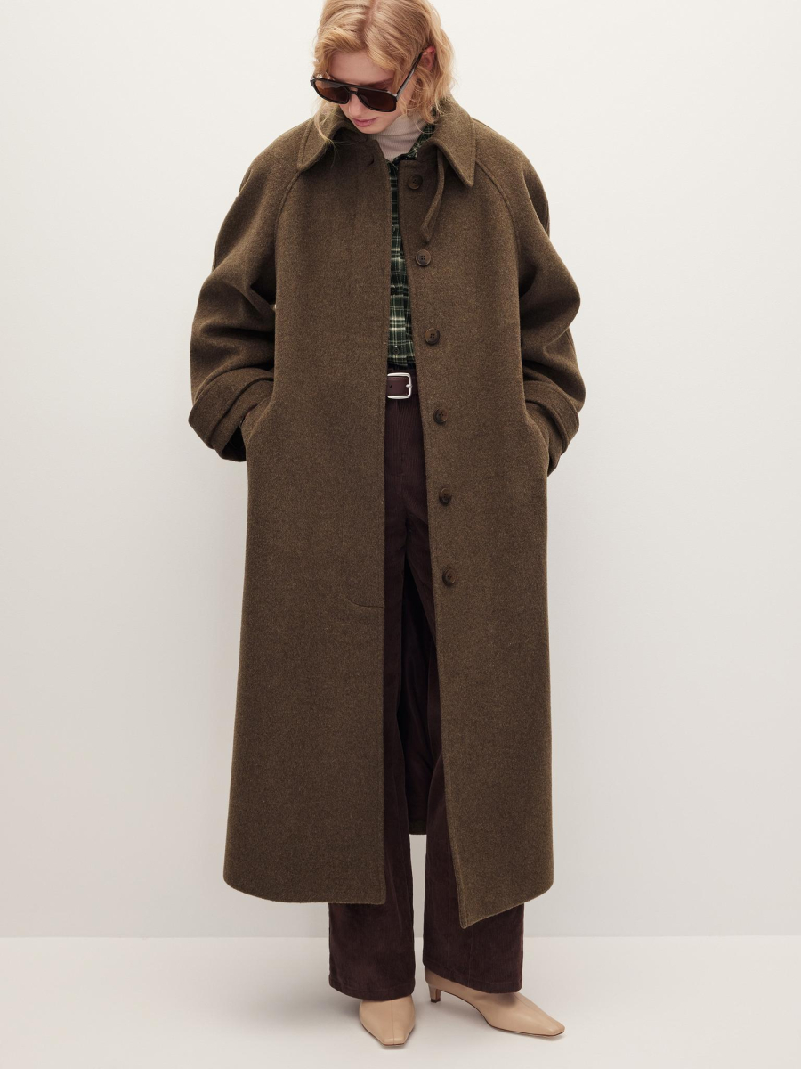 Пальто реглан из шерсти Chaika, цвет: коричневый, AW25CO01-45 купить онлайн