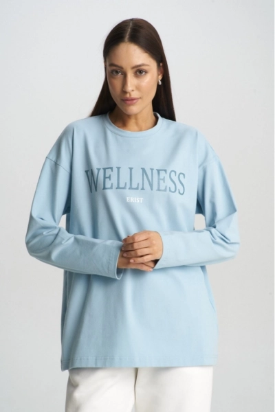 Лонгслив WELLNESS Light Blue Erist store, цвет: голубой, НФ-00001560 купить онлайн