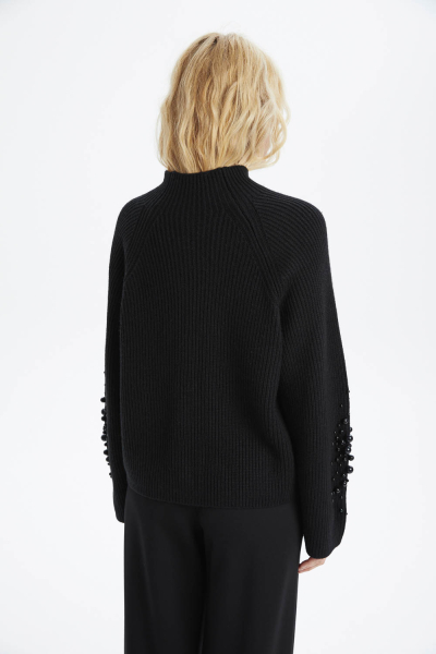 Свитер объемный с бусинами на рукавах M.REASON, цвет: Черный, 12.11170.463.001 W26 купить онлайн