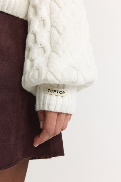 Свитер из смесового хлопка TOPTOP, цвет: молочный, TT.050.18252.120 купить онлайн