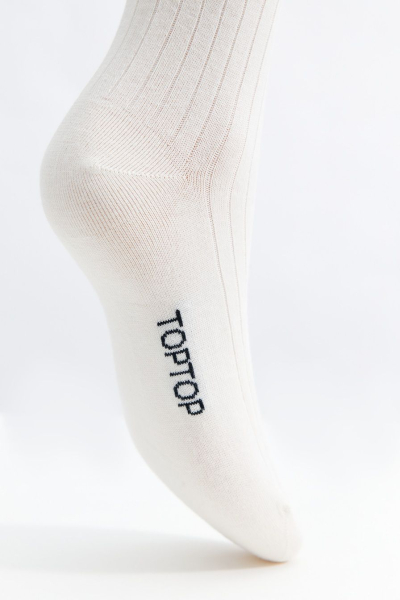 Базовые гольфы в широкий рубчик TOPTOP, цвет: молочный TT.182.16486.120 купить онлайн