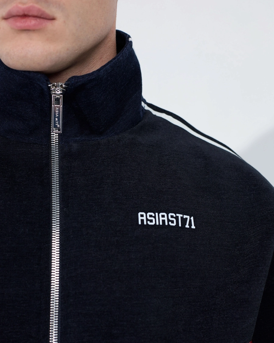 Олимпийка из велюра с лампасами ASIA ST 71, цвет: синий,  купить онлайн