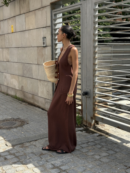 Костюм жилетка и юбка VLVT, цвет: шоколадный, 00-00005020 купить онлайн