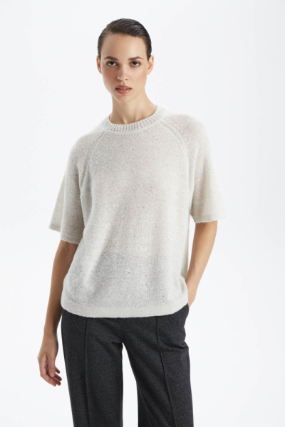 Джемпер полупрозрачный с пайетками