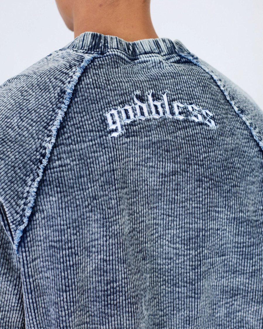 Свитшот OUT SEAMS WASHED BLUE ASIA ST 71, цвет: синий, Ast71.swt-seams-blue купить онлайн