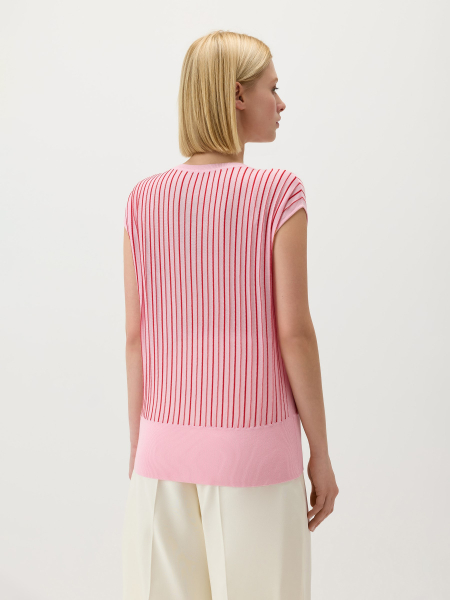 Джемпер женский короткий рукав Conso, цвет: розовый/красный, KJS 260754 - розовый/красный купить онлайн
