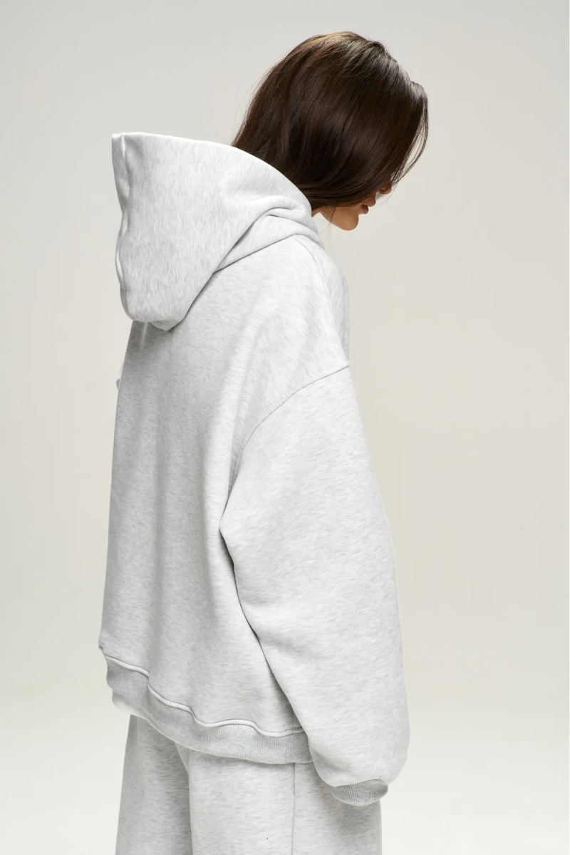 Худи с начесом Grey Melange Erist store, цвет: серый, НФ-00002997 купить онлайн