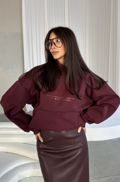 Худи с карманом BURGUNDY