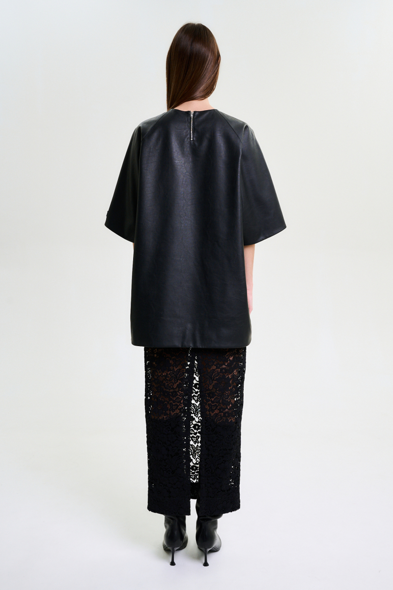 Футболка из экокожи BLACK Label .B, цвет: black, Tp.04.5.4136.0225BLC купить онлайн