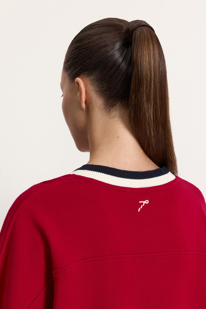 Свитшот из 100% хлопка TOPTOP, цвет: Бордовый, TT.053.17779.331 купить онлайн