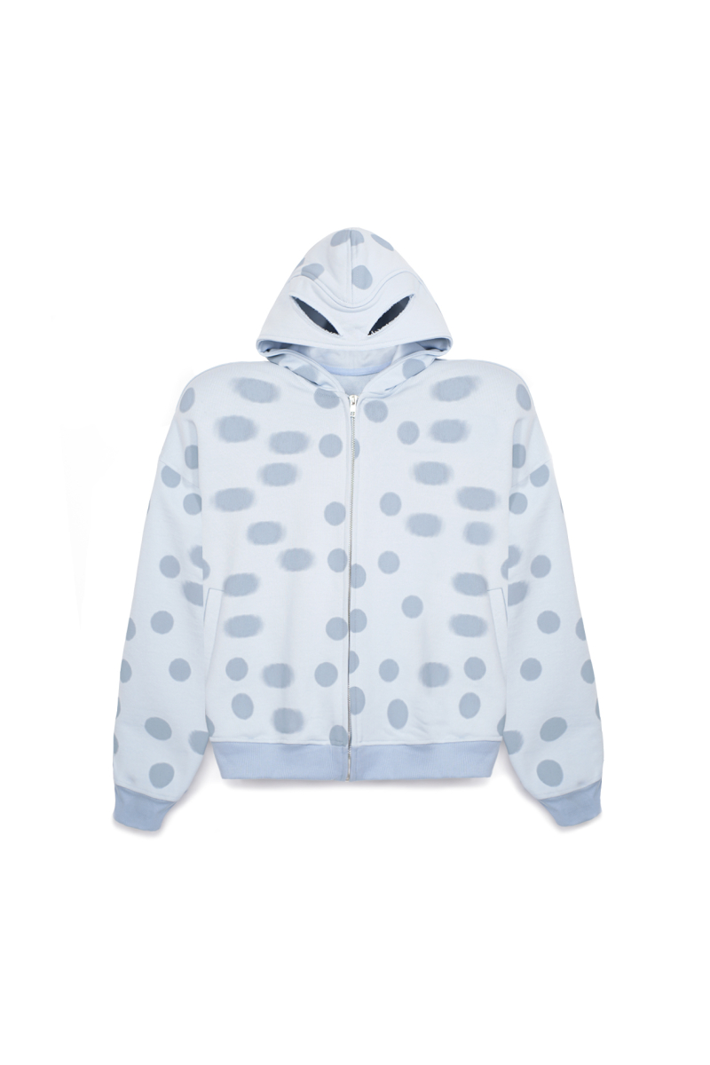 Худи с маской в пудровый горох ТВОЙ АНТИГЕРОЙ, цвет: голубой,  купить онлайн
