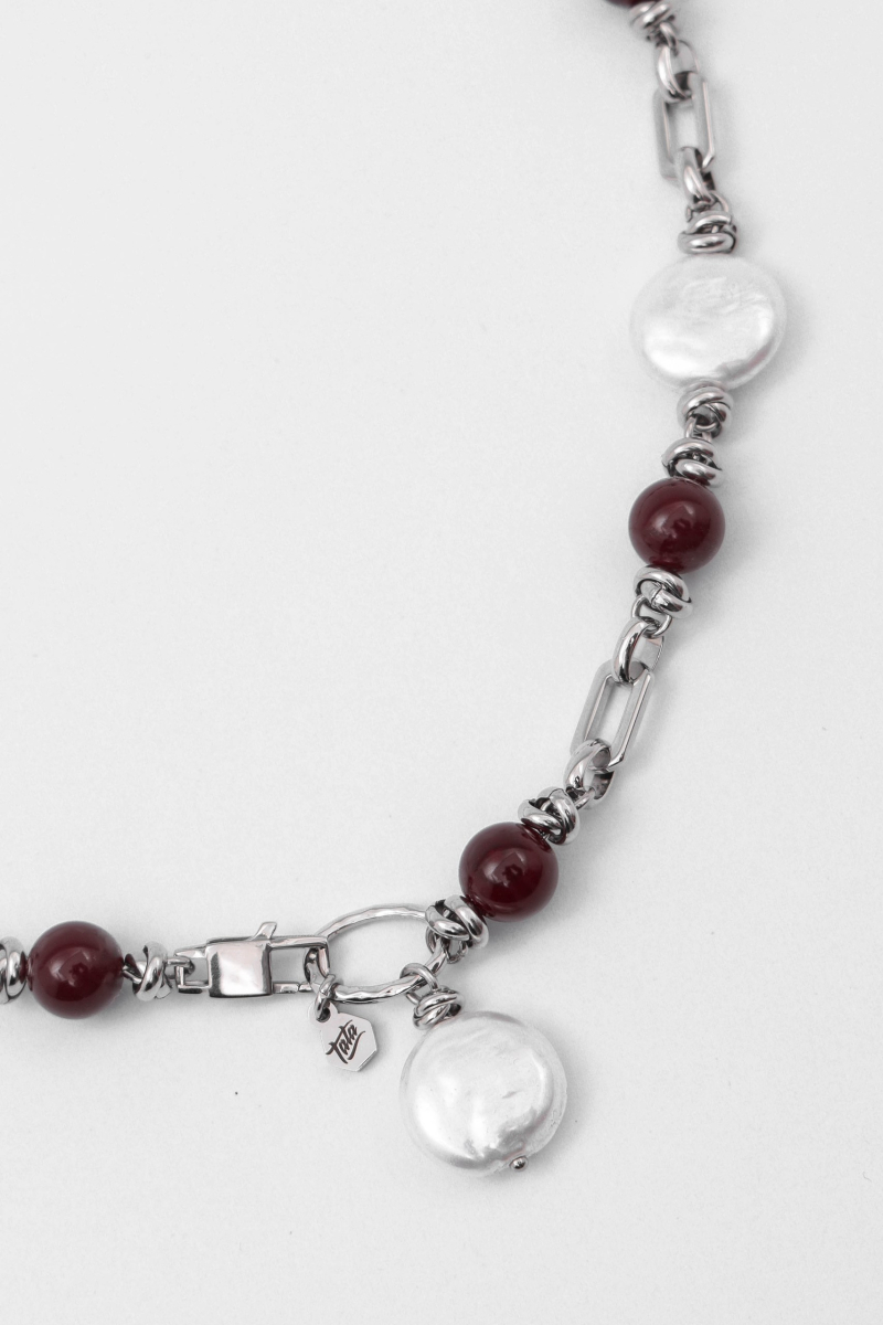 Колье "Red chain" Tata Shop, цвет: серебро М788 |новая коллекция купить онлайн