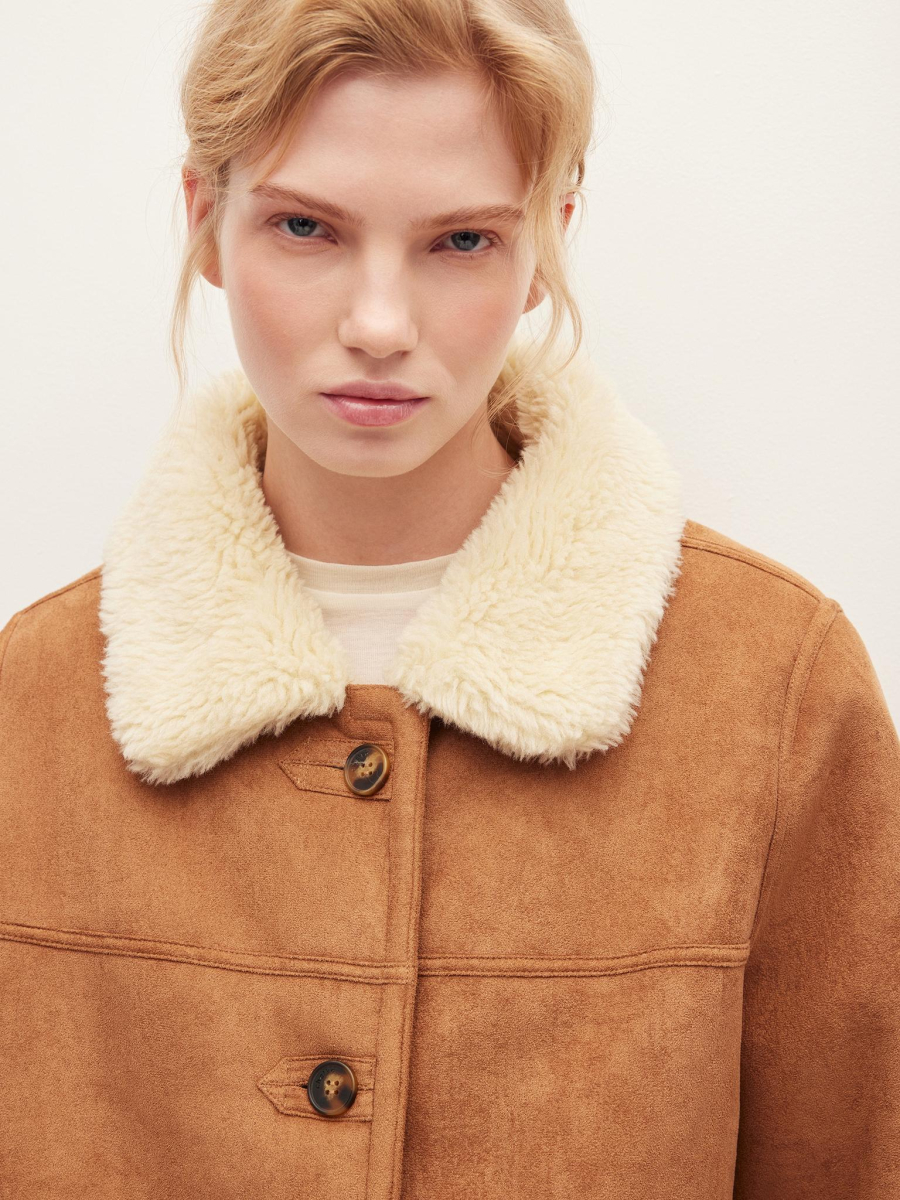 Дубленка Chaika, цвет: бежевый, AW25SC01-02 купить онлайн