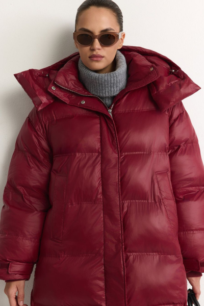 Пуховик с капюшоном TOPTOP, цвет: Бордовый, TTS.042.18556.330 купить онлайн