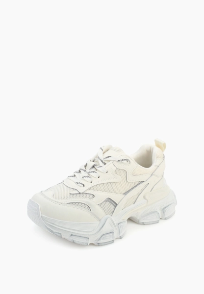 Кроссовки из натуральной кожи SBALO, цвет: молочный DK1 купить онлайн