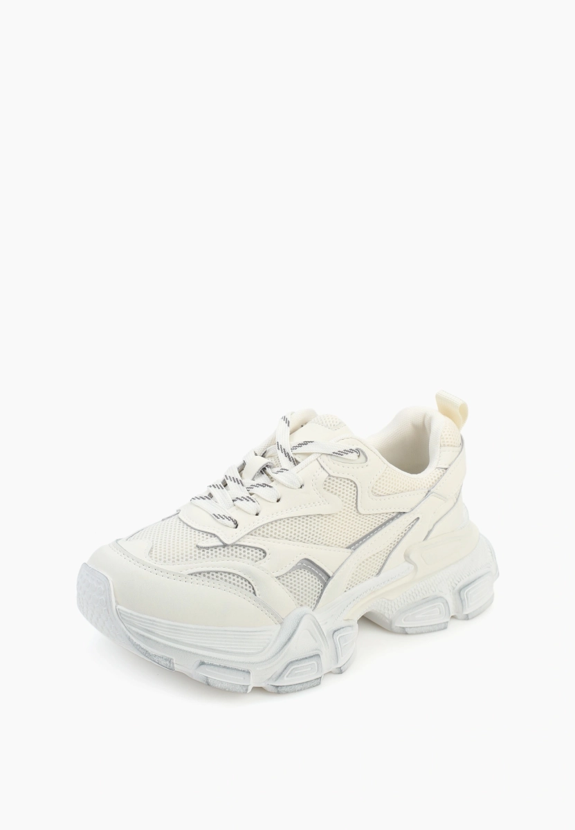 Кроссовки из натуральной кожи SBALO, цвет: молочный DK1 купить онлайн