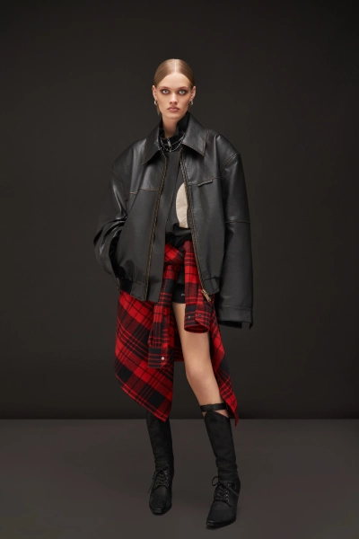 Бомбер "SIGNAL" из веган кожи p.p.s., цвет: черный винтажный, 1010.10.00.BLK2 купить онлайн