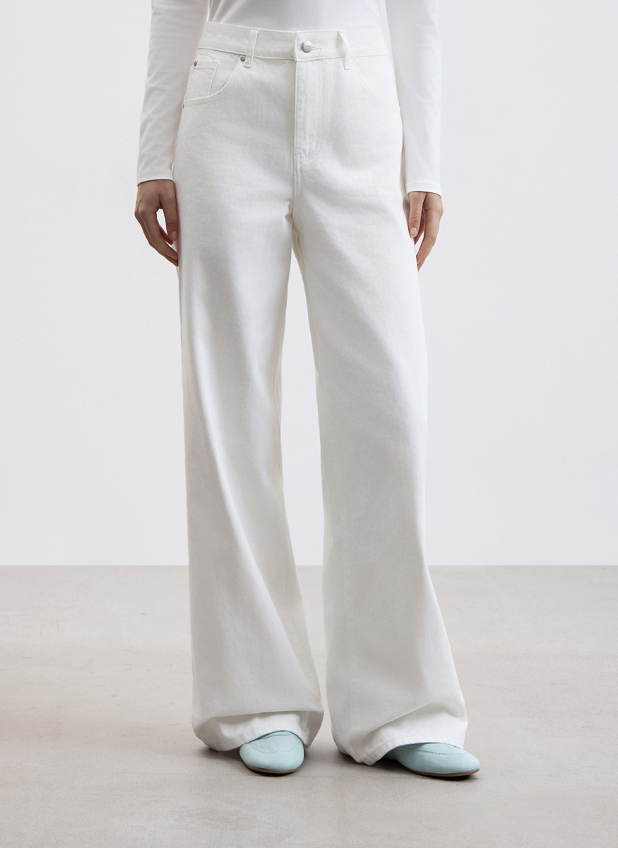 Джинсы свободного кроя ALL WE NEED, цвет: молочный, 2604W4602-21 купить онлайн