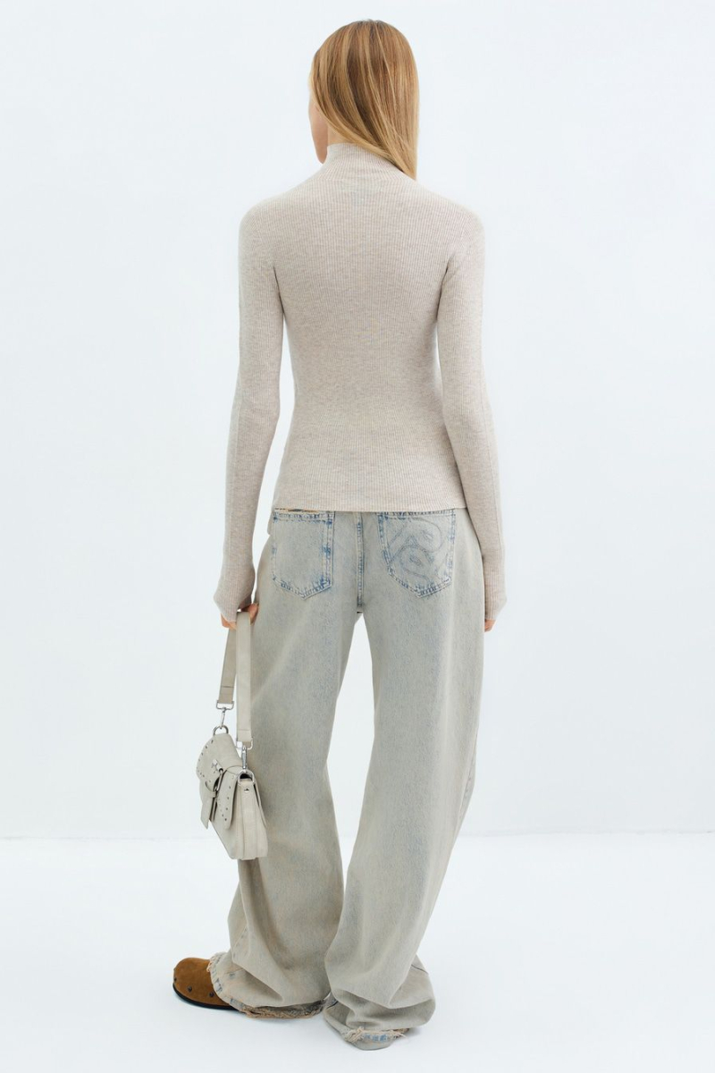 Водолазка с добавлением шерсти и кашемира TOPTOP, цвет: бежевый, TTS.052.14204.110 купить онлайн