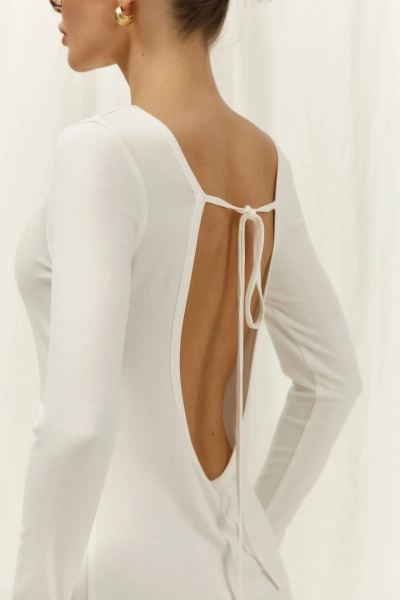 Платье mini "open back" ELASTIC, цвет: молочный,  купить онлайн