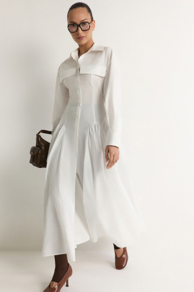 Платье из смесового хлопка TOPTOP, цвет: белый, TT.012.18304.100 купить онлайн