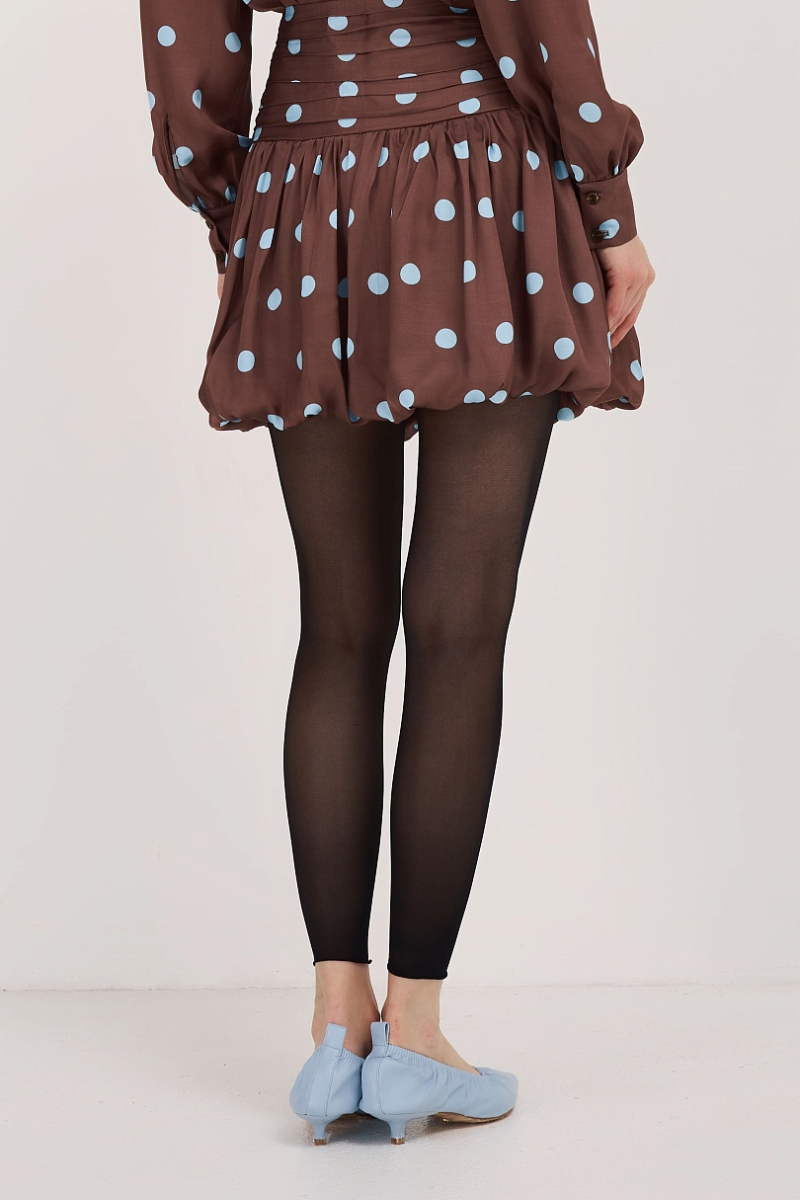 Комплект из вискозы и хлопка в горошек Ricoco, цвет: коричневый,  купить онлайн