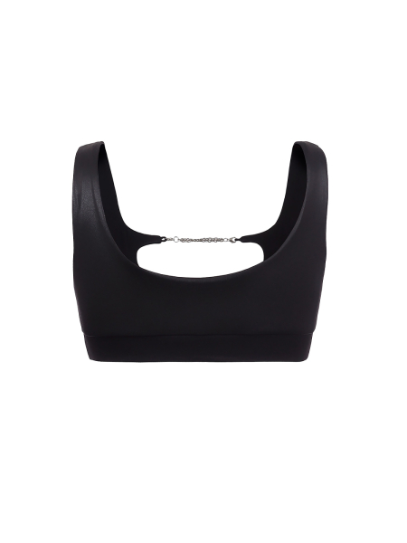 Топ TOO CHAINY Black Leather BE.MA.BAE, цвет: Черный  |новая коллекция купить онлайн