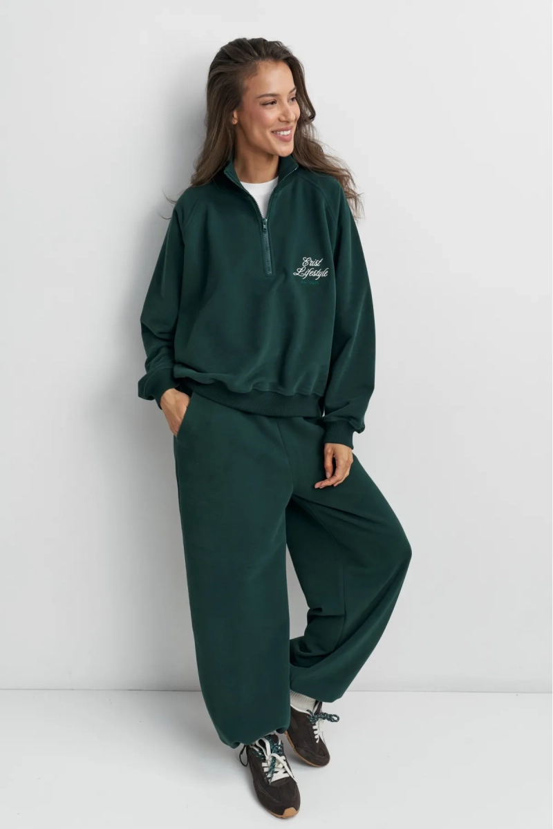 Брюки на кулиске Erist store, цвет: зеленый, НФ-00003499 купить онлайн
