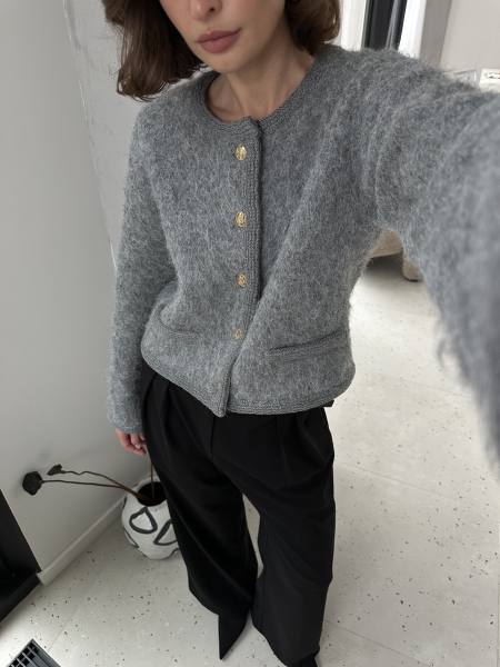 Кардиган с кантом VELVET, цвет: серый, 00-00005138 купить онлайн