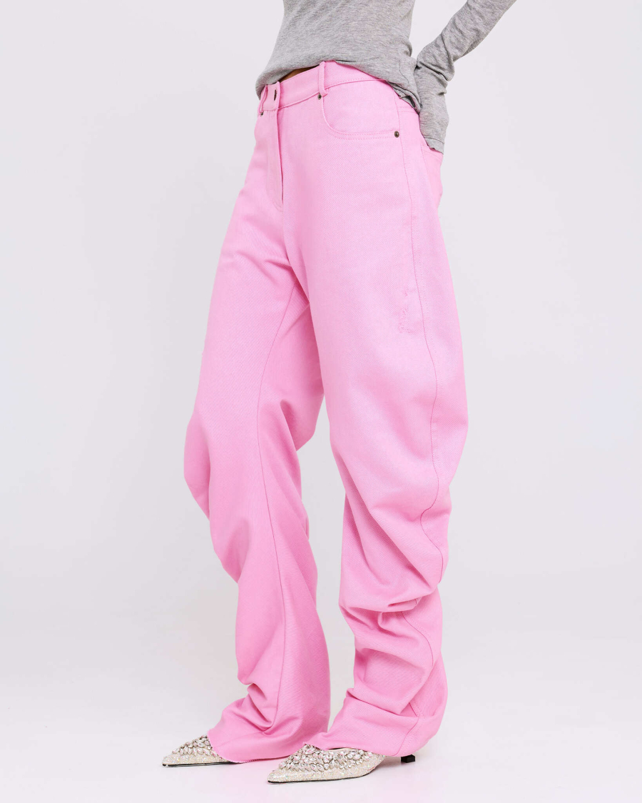 Джинсы О-силуэта Anmuse, цвет: розовый, TR26SP310-LRS купить онлайн