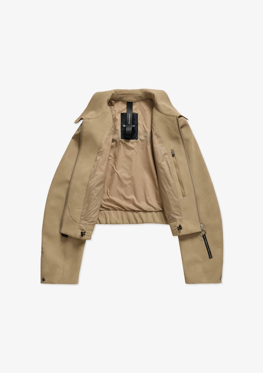 Укороченная куртка из экозамши KRAKATAU, цвет: светлый тауп, Qw576-810 купить онлайн