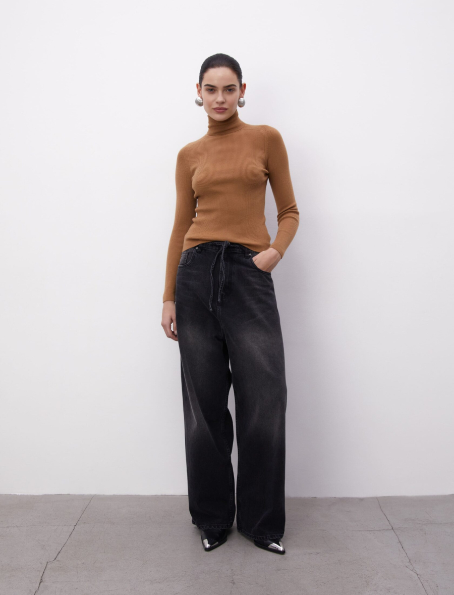 Водолазка из 100% шерсти мериноса PAPAYA, цвет: кэмел FW2407TU95HN |новая коллекция купить онлайн