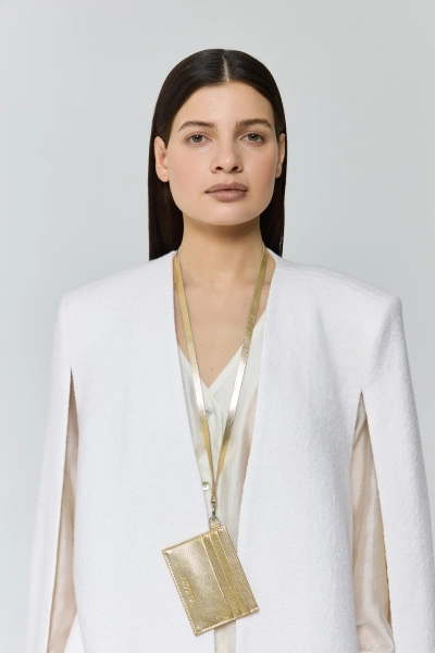 Жакет-кейп из букле AROUND, цвет: молочный, 2525_19VWPV01 купить онлайн