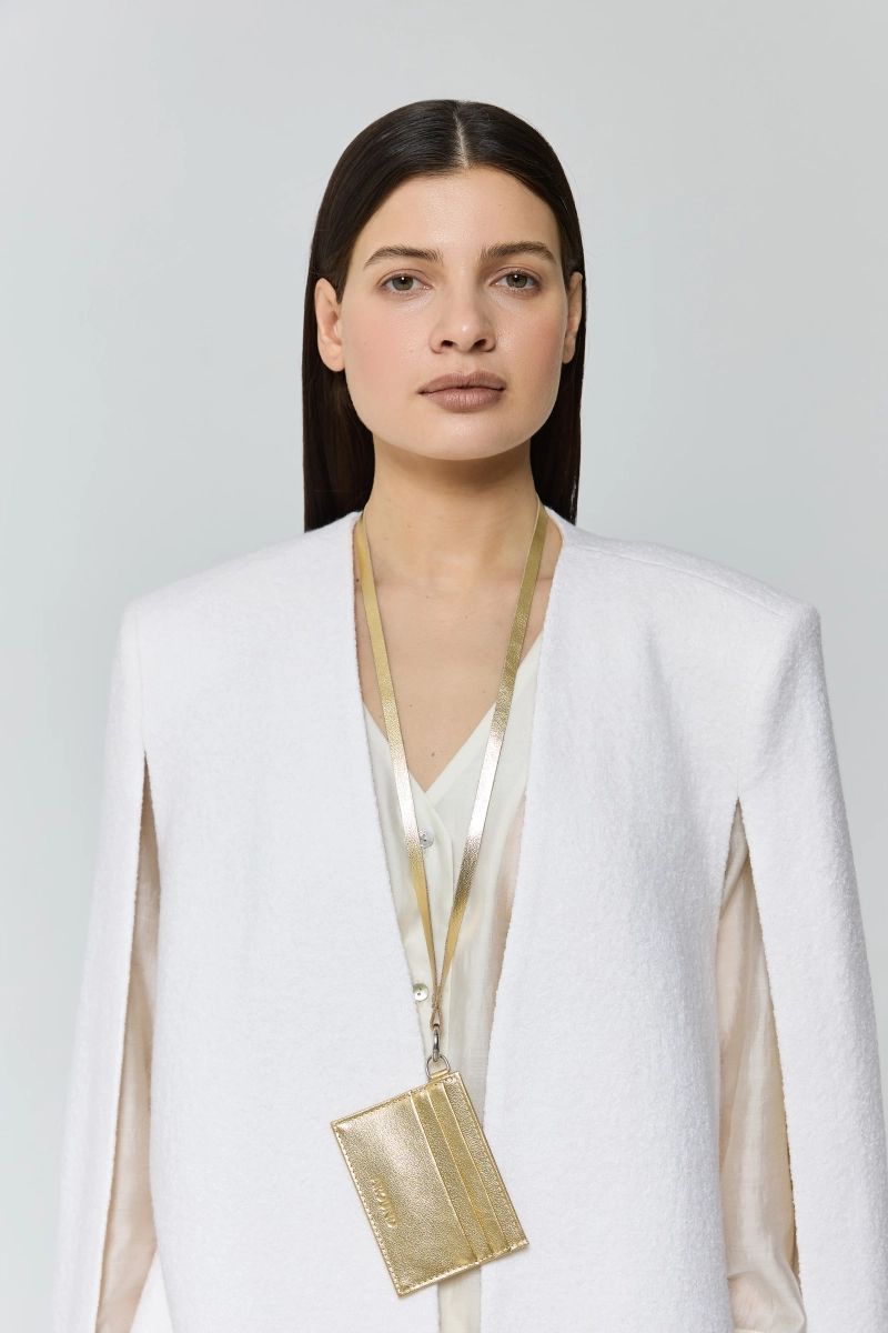 Жакет-кейп из букле AROUND, цвет: молочный, 2525_19VWPV01 купить онлайн