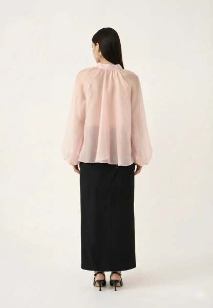 Блуза из шифона с бантом REFERT, цвет: розовый, 12-3545/1-2511 купить онлайн