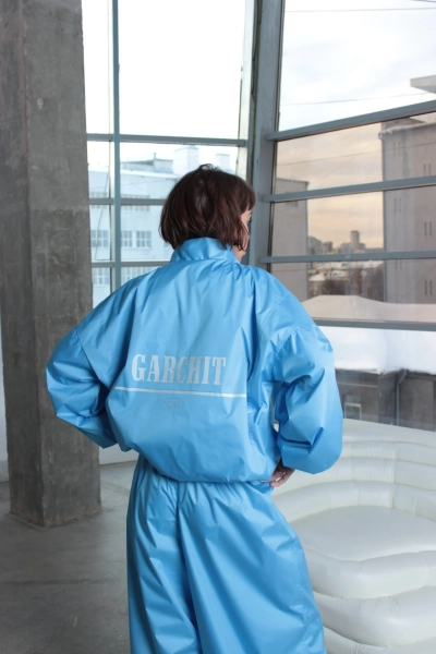 Брюки из плащевки GARCHIT, цвет: голубой, GARPlBr купить онлайн