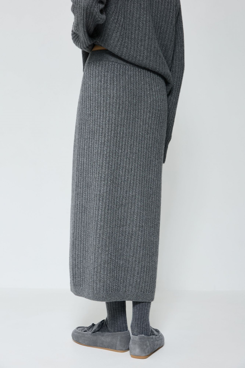 Костюм в косы из смесового кашемира AROUND, цвет: графит, 2911_14C15 купить онлайн