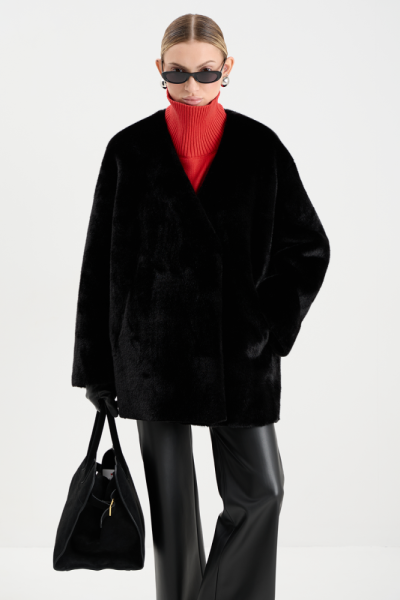 Шуба в длине мини