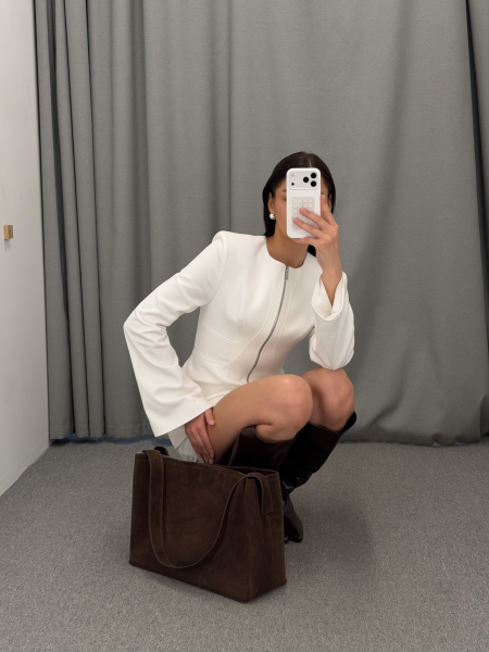 Жакет "Силуэт" Label .B, цвет: белый,  купить онлайн