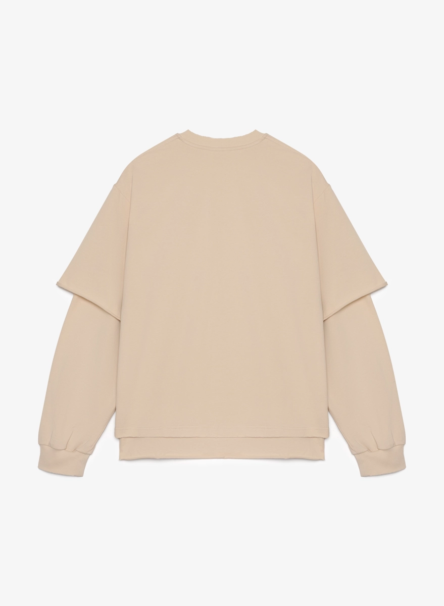 Лонгслив с двойным рукавом F | ABLE, цвет: бежевый, LNGSLV-FBL-LNT-BG купить онлайн