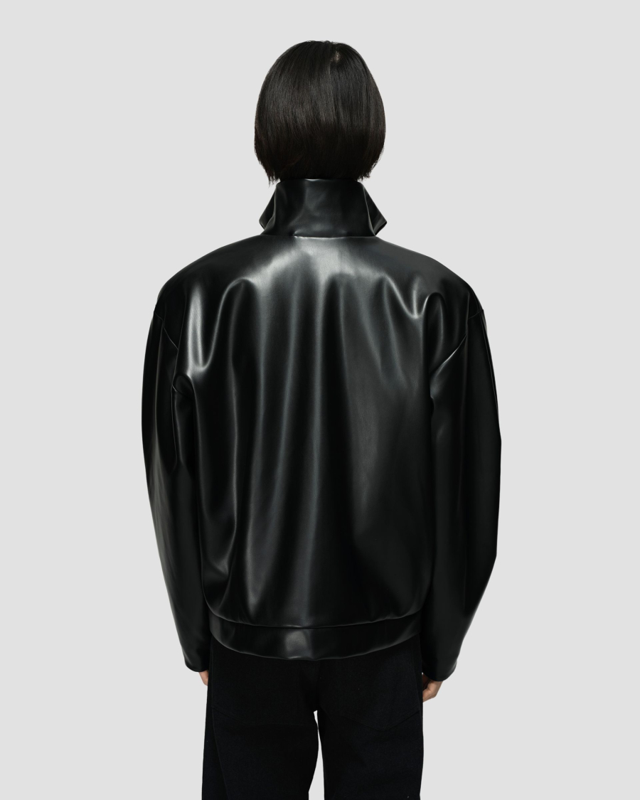 Куртка Кожаная Off Shoulder Jacket Berhasm, цвет: Черный, jac24-11-black купить онлайн